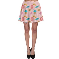 Funny Sweets With Teeth Skater Skirt by SychEva