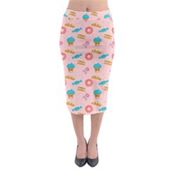 Funny Sweets With Teeth Midi Pencil Skirt by SychEva
