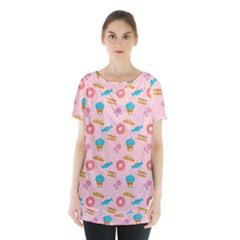 Funny Sweets With Teeth Skirt Hem Sports Top by SychEva