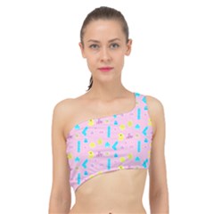 Arcade Dreams Pink Spliced Up Bikini Top  by thePastelAbomination