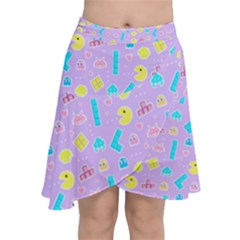 Arcade Dreams Lilac Chiffon Wrap Front Skirt by thePastelAbomination