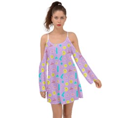 Arcade Dreams Lilac Kimono Sleeves Boho Dress by thePastelAbomination