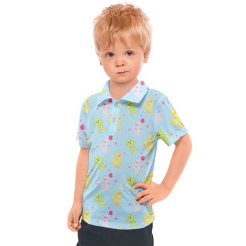 My Adventure Blue Kids  Polo Tee by thePastelAbomination