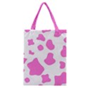 Pink Cow spots, large version, animal fur print in pastel colors Classic Tote Bag View1