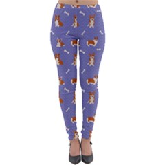 Cute Corgi Dogs Lightweight Velour Leggings by SychEva