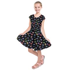 Bright And Beautiful Butterflies Kids  Short Sleeve Dress by SychEva