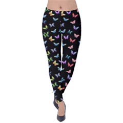 Bright And Beautiful Butterflies Velvet Leggings by SychEva