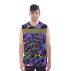 Unadjusted Tv Screen Men s Basketball Tank Top by MRNStudios