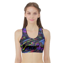 Unadjusted Tv Screen Sports Bra With Border by MRNStudios