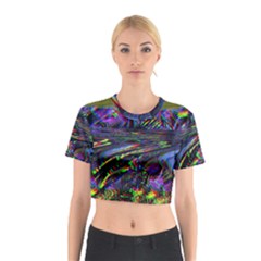 Unadjusted Tv Screen Cotton Crop Top by MRNStudios