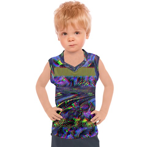 Unadjusted Tv Screen Kids  Sport Tank Top by MRNStudios