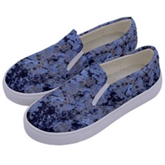 Marble Texture Top View Kids  Canvas Slip Ons by dflcprintsclothing