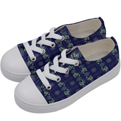 Flowers Pattern Kids  Low Top Canvas Sneakers by Sparkle