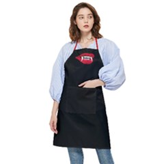 Glam Lipstick Vampire Teeth Pocket Apron by VernenInk