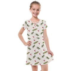 Spruce And Pine Branches Kids  Cross Web Dress by SychEva