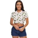 Spruce And Pine Branches Side Button Cropped Tee View1