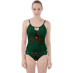 Halloween Pumkin Lady In The Rain Cut Out Top Tankini Set by pepitasart