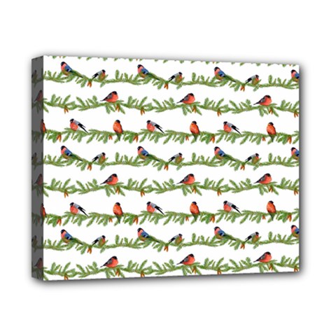 Bullfinches On The Branches Canvas 10  X 8  (stretched) by SychEva
