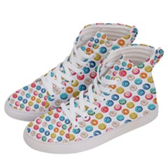 Multicolored Sweet Donuts Men s Hi-top Skate Sneakers by SychEva