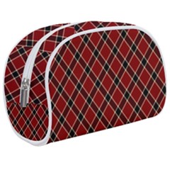 Dark Red Tartan, Retro Buffalo Plaid, Tiled Pattern Make Up Case (medium) by Casemiro