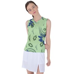 Folk Flowers Print Floral Pattern Ethnic Art Women s Sleeveless Sports Top by Eskimos