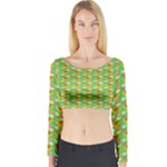 Fruits Long Sleeve Crop Top