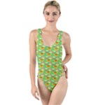 Fruits High Leg Strappy Swimsuit