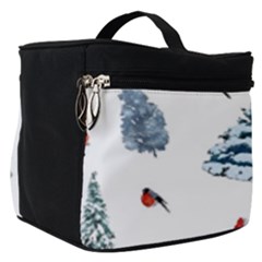 Christmas Trees And Bullfinches Make Up Travel Bag (small) by SychEva