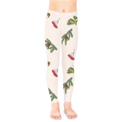 Rowan Branches And Spruce Branches Kids  Leggings by SychEva