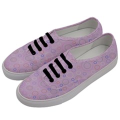 Multicolored Circles On A Pink Background Men s Classic Low Top Sneakers by SychEva