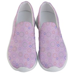 Multicolored Circles On A Pink Background Men s Lightweight Slip Ons by SychEva