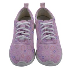 Multicolored Circles On A Pink Background Athletic Shoes by SychEva