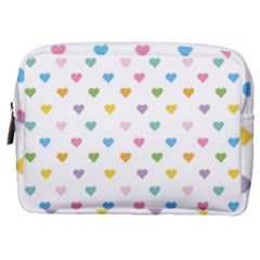 Small Multicolored Hearts Make Up Pouch (medium) by SychEva