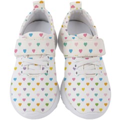 Small Multicolored Hearts Kids  Velcro Strap Shoes by SychEva