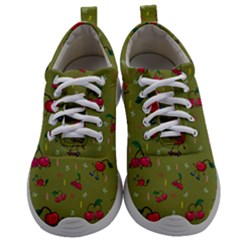 Red Cherries Athletes Mens Athletic Shoes by SychEva