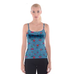 Red Cherries Athletes Spaghetti Strap Top by SychEva