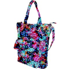 Neon Floral Shoulder Tote Bag by 3cl3ctix