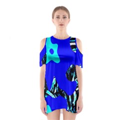 Abstract Tropical Shoulder Cutout One Piece Dress by 3cl3ctix