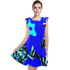 Abstract Tropical Tie Up Tunic Dress by 3cl3ctix