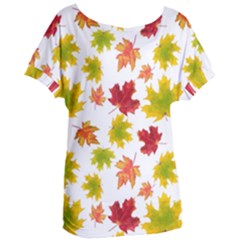 Bright Autumn Leaves Women s Oversized Tee by SychEva