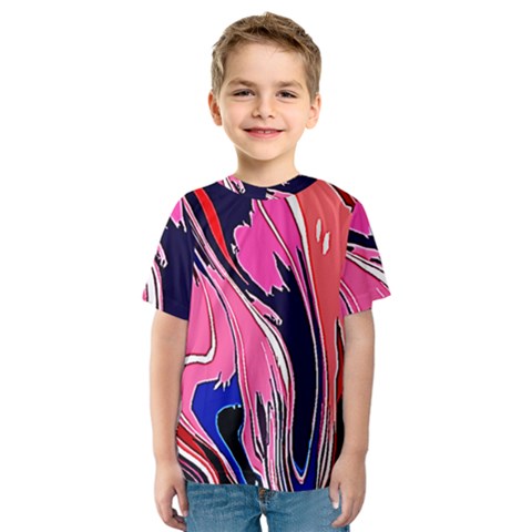 Painted Marble Kids  Sport Mesh Tee by 3cl3ctix