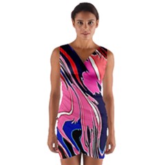 Painted Marble Wrap Front Bodycon Dress by 3cl3ctix