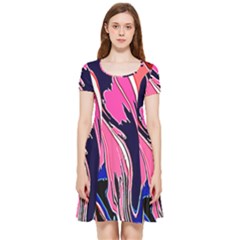 Painted Marble Inside Out Cap Sleeve Dress by 3cl3ctix