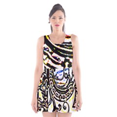 Faux Baroque Print Scoop Neck Skater Dress by 3cl3ctix