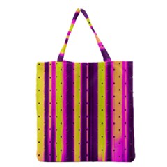 Warped Stripy Dots Grocery Tote Bag by essentialimage365