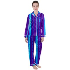 Warped Stripy Dots Satin Long Sleeve Pajamas Set by essentialimage365