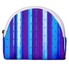 Warped Stripy Dots Horseshoe Style Canvas Pouch by essentialimage365