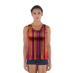 Warped Stripy Dots Sport Tank Top  by essentialimage365