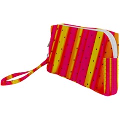 Warped Stripy Dots Wristlet Pouch Bag (small) by essentialimage365