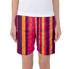 Warped Stripy Dots Women s Basketball Shorts by essentialimage365